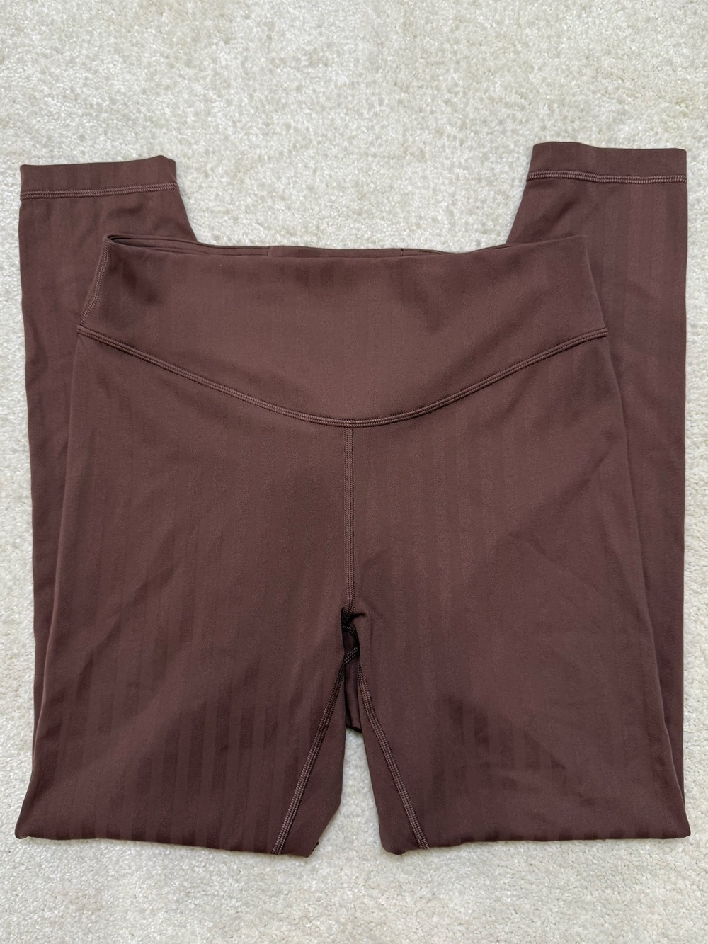 Lululemon Wunder Under High Rise Leggings 25" *Tonal Stripe Dark Oxide Size 8